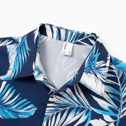Mens Shirts Short-Sleeve Button-Up Dress Shirts Tropical Casual Beach Shirts for Men Couple Matching Outfits