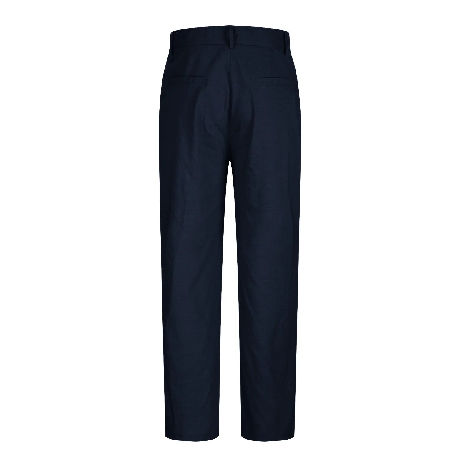 Cotton Linen Pants for Men Pleated Front Trouser Straight Leg Suit Trousers Solid Color Office Trouser Lightweight Linen Pant